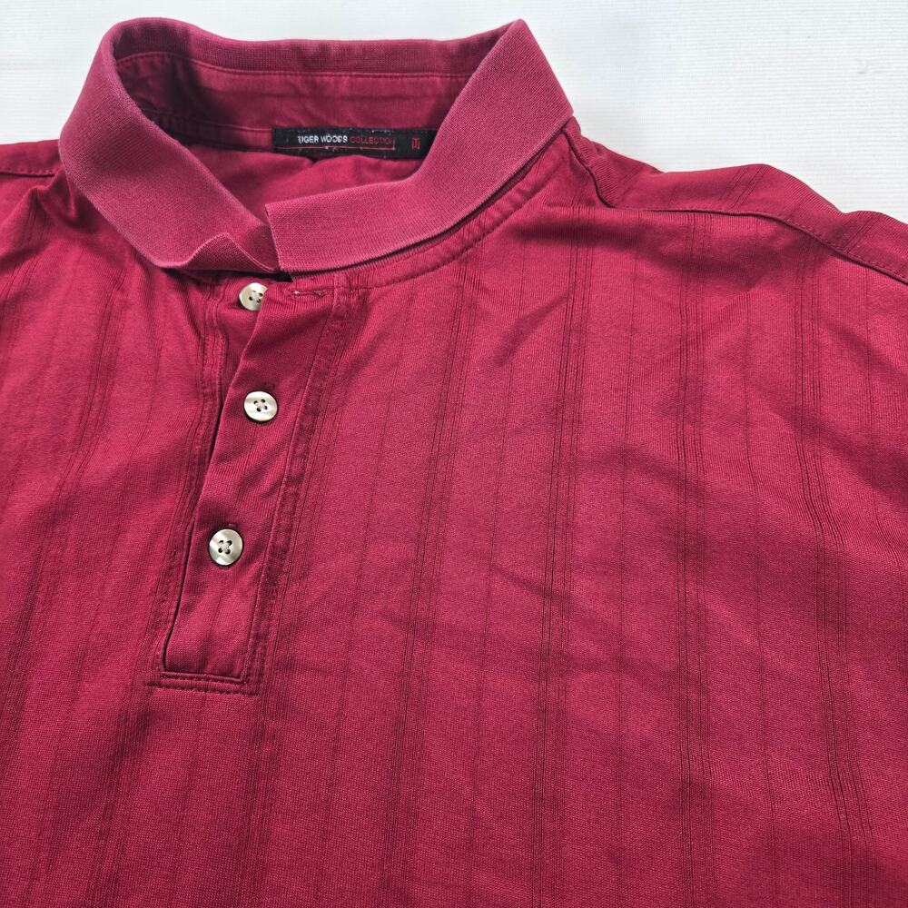 Vintage Nike FitDry Tiger Woods Collection Short Sleeve Red Polo Men's Size XL